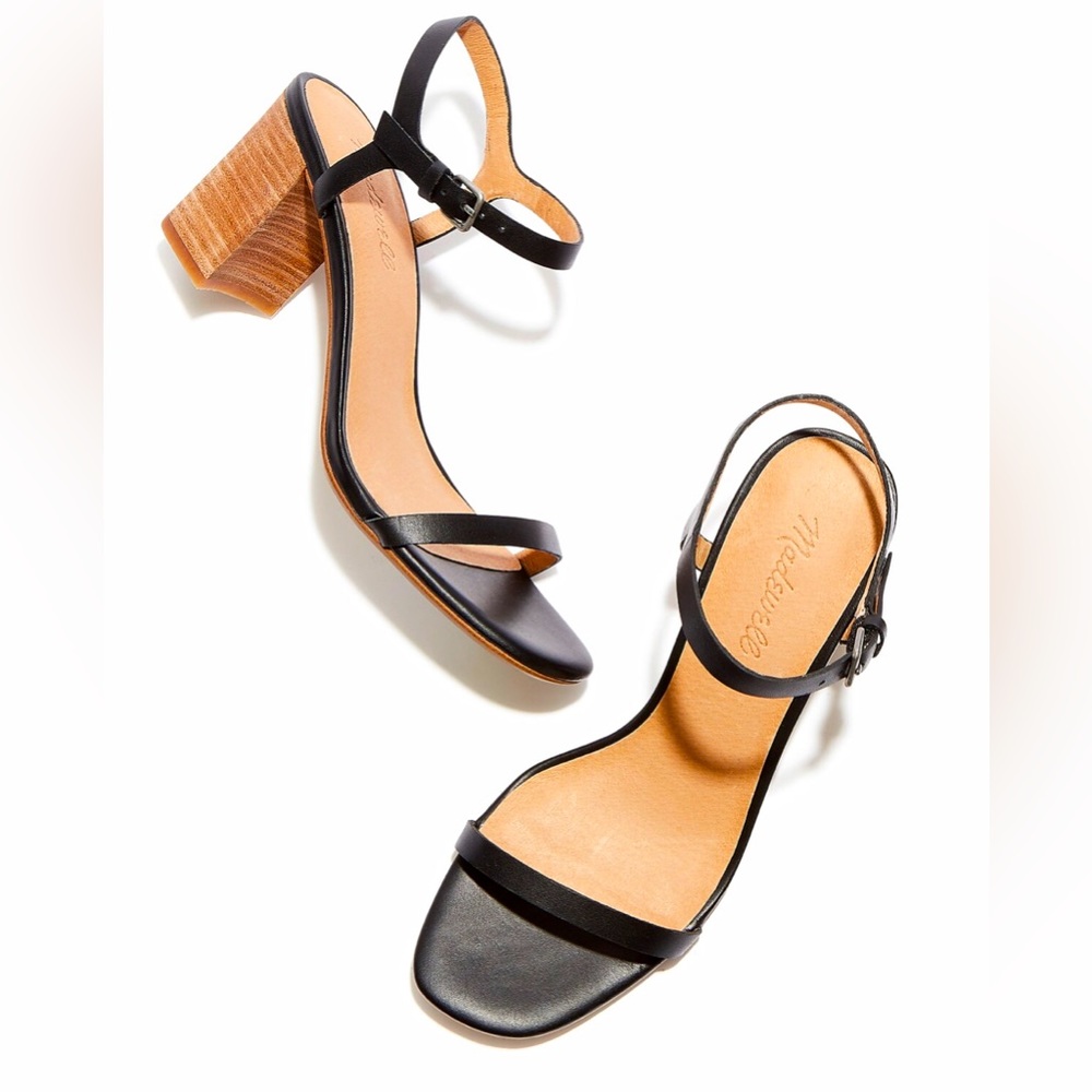 Madewell 7.5 The Holly Ankle-Strap Sandal in Leather